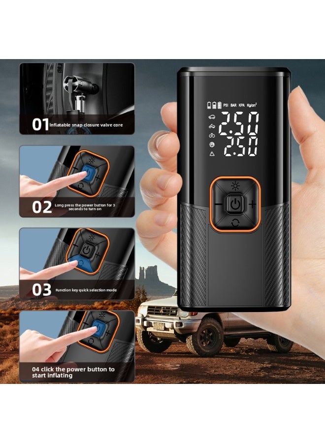 Portable wireless 120W High Pressure Electric Tire Inflator, Digital Car Air Compressor with 150psi ABS Material - Image 4